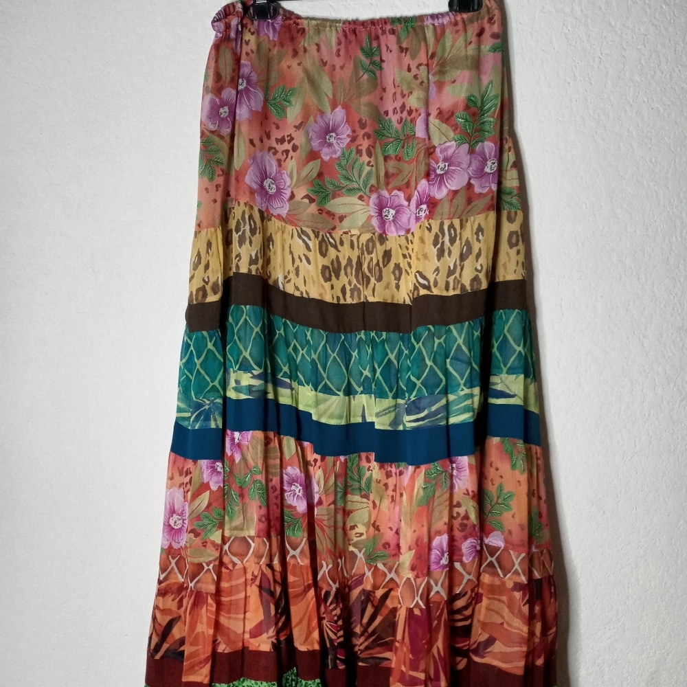 Hobo Silk Peasant Skirt